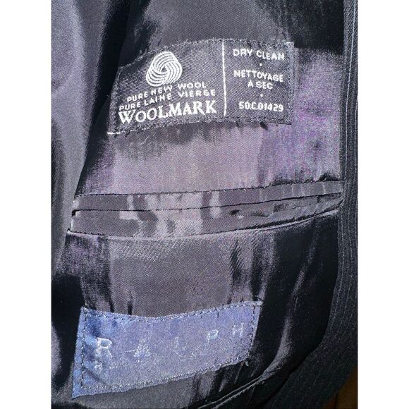 Lauren Ralph Lauren 100% Pure New Wool 3 Button Blazer Sport Coat Jacket 48 R - Picture 7 of 11